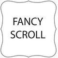 8" x 8" Fancy Scroll Shape Hand Fan W/ Handle